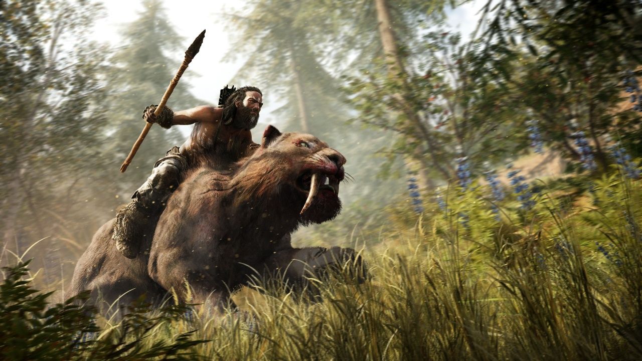 Takkar Riding Saber Toothed Tiger Beastmaster Far Cry Primal Wallpaper