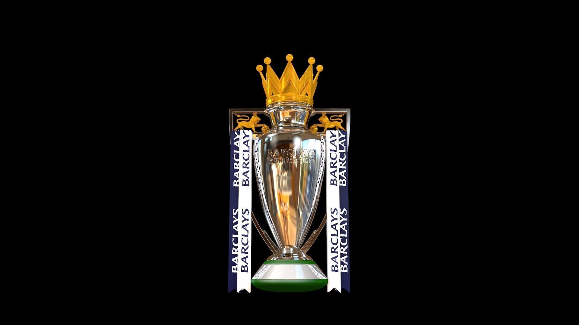 English Premier League Trophy 2015 2016 3D Animated