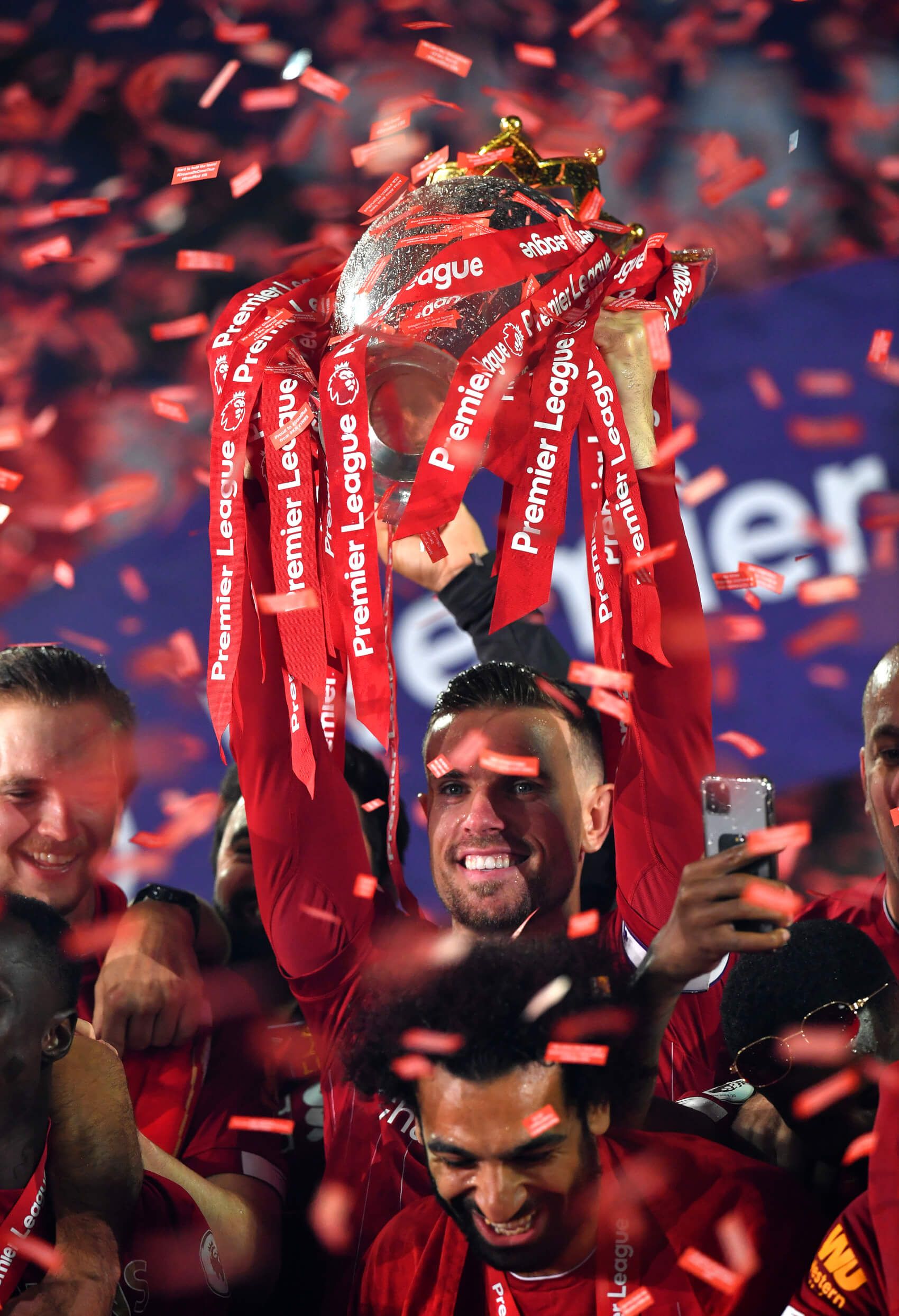 Photo gallery: Liverpool lift the Premier League trophy at Anfield