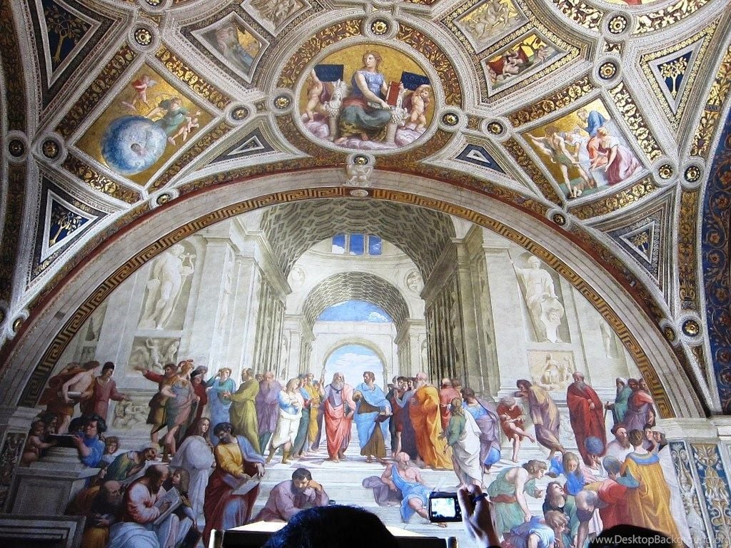 School Of Athens By Raphael, Stanza Della Segnatura, Vatican. Desktop Background