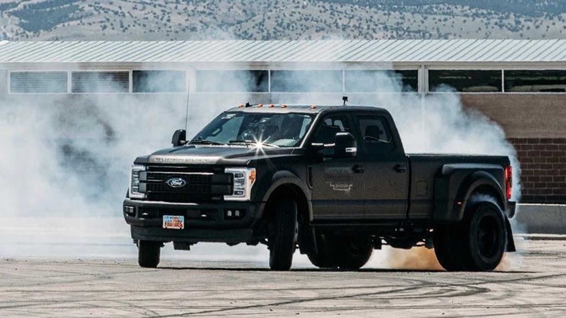Pitch Black, Lifted Ford F-450 Dually on Spiked 26s Is Not Your Average ...