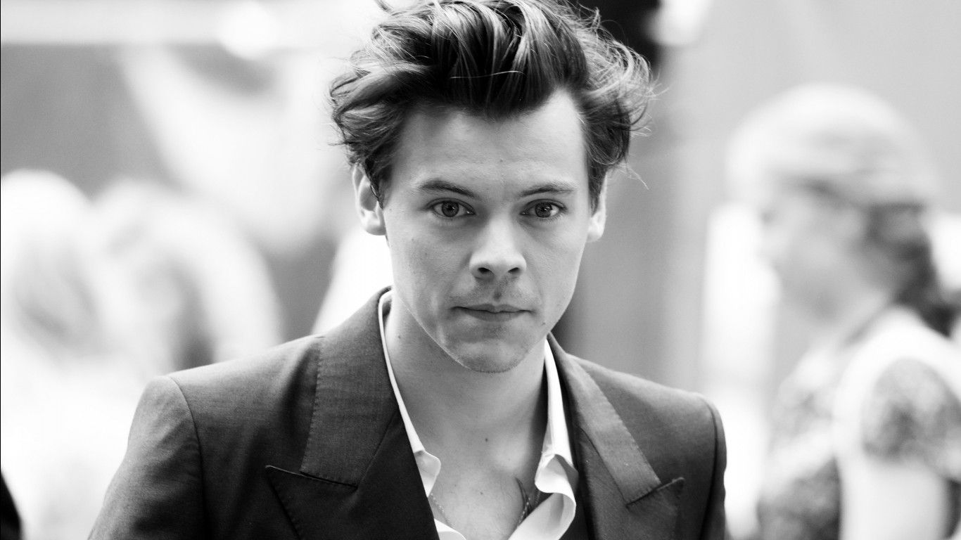 Black And White Snap Of Harry Styles HD Harry Styles Wallpaper