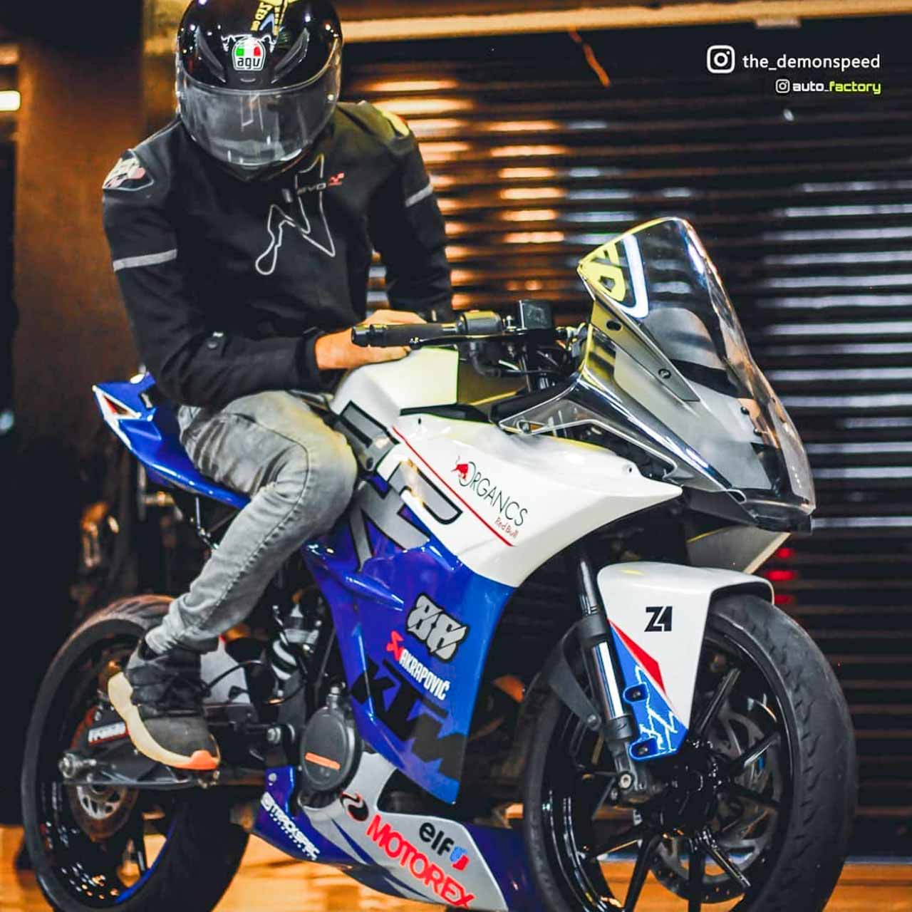 KTM RC 200 modified by owner in Kerala styling upgrade, new colour