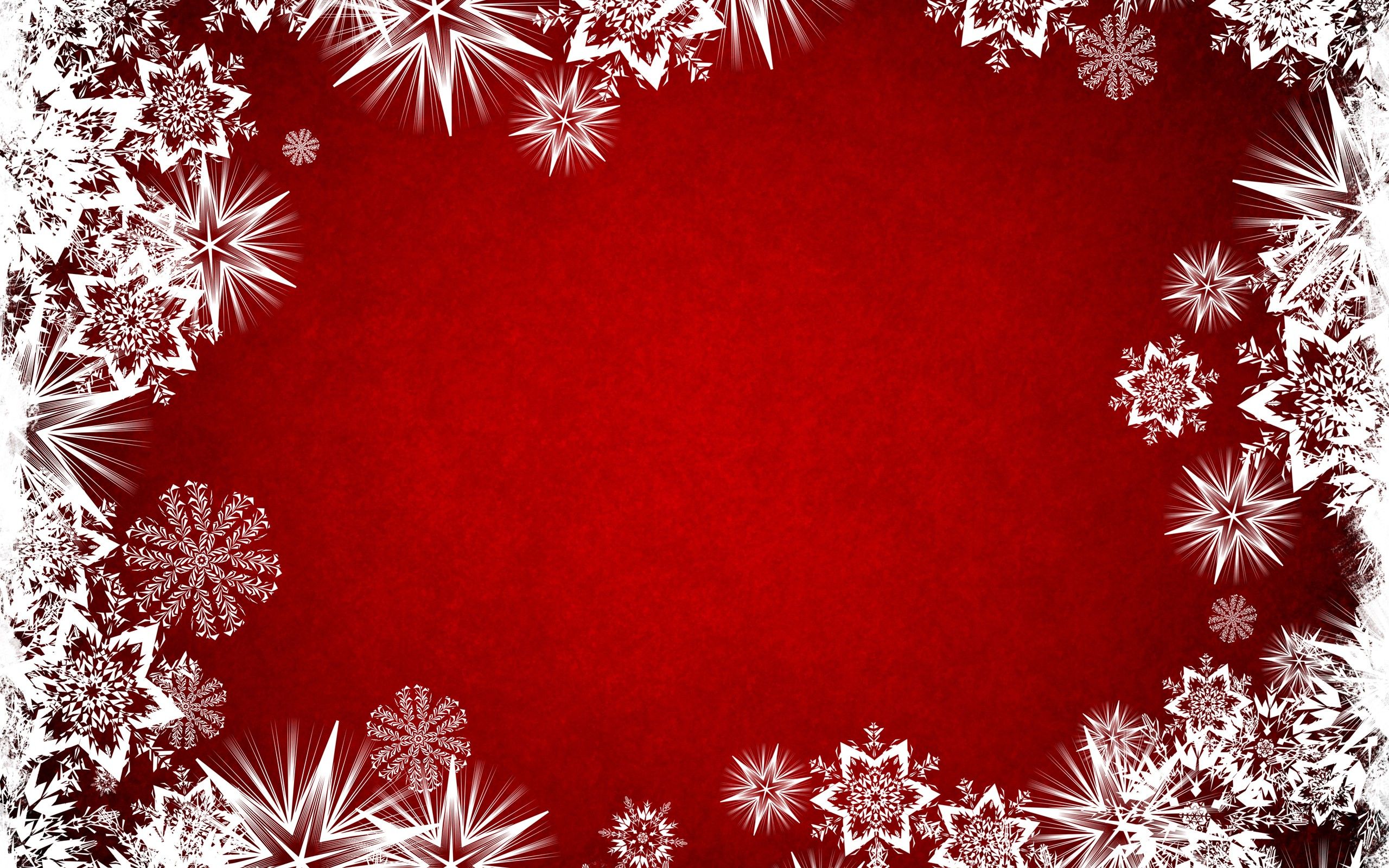 red snowflakes background