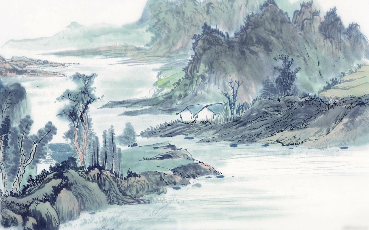 Chinese Ink Painting Landscape
