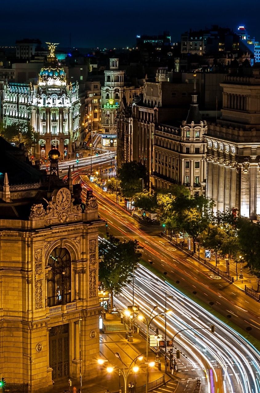 Madrid at night, Spain. Madrid wallpaper, Spain, Madrid city