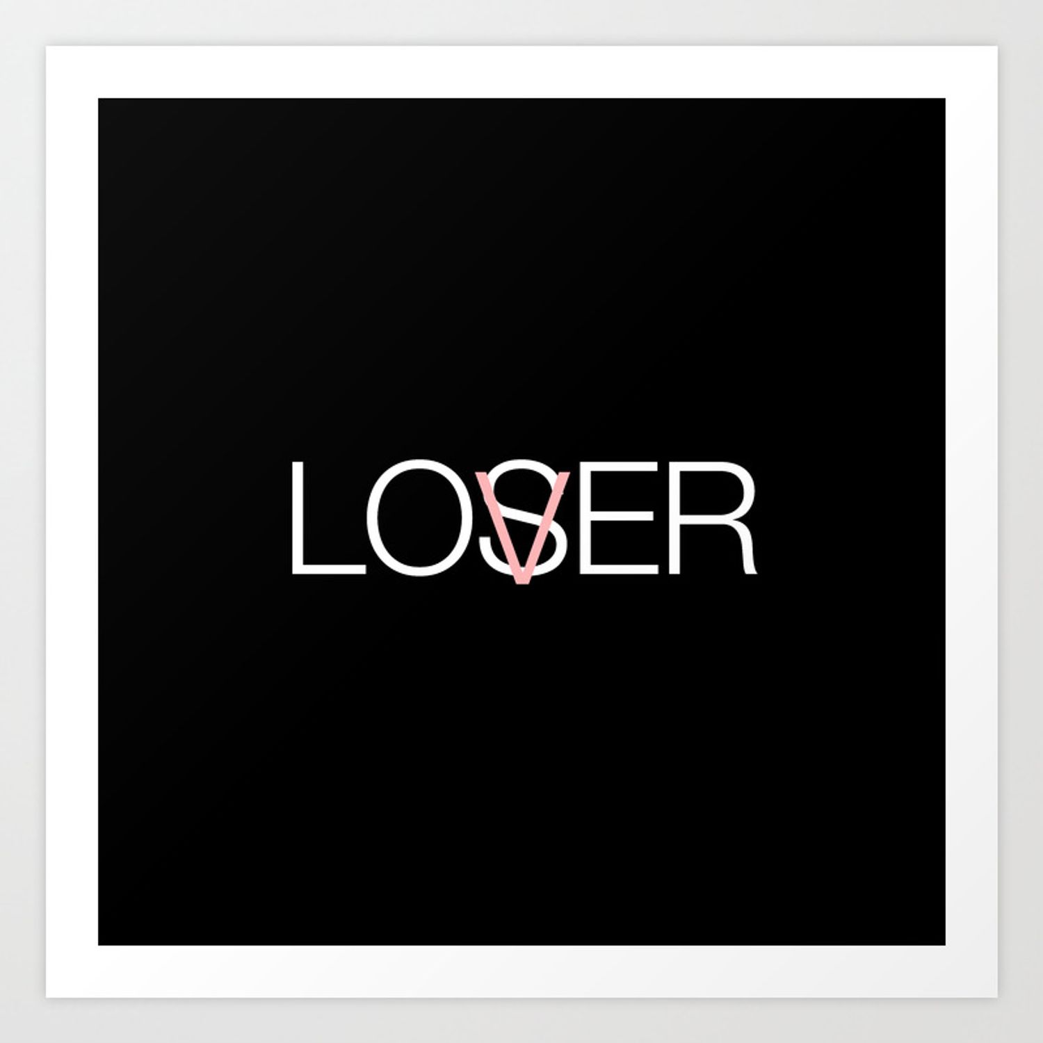 lover loser Art Print