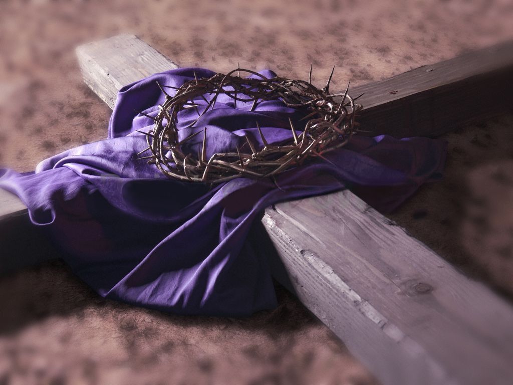 Purple Cross Wallpaper Jesus