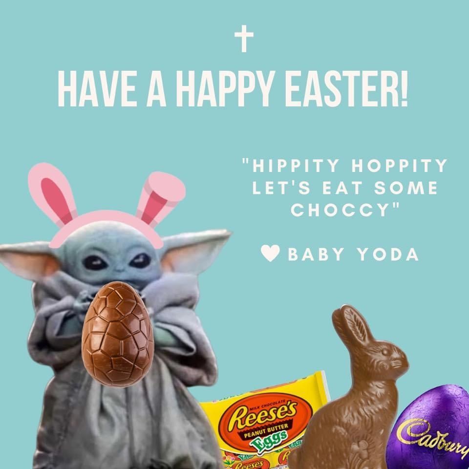 Happy Easter Baby Yoda, baby yoda meme group FB. Yoda meme, Yoda image, Yoda