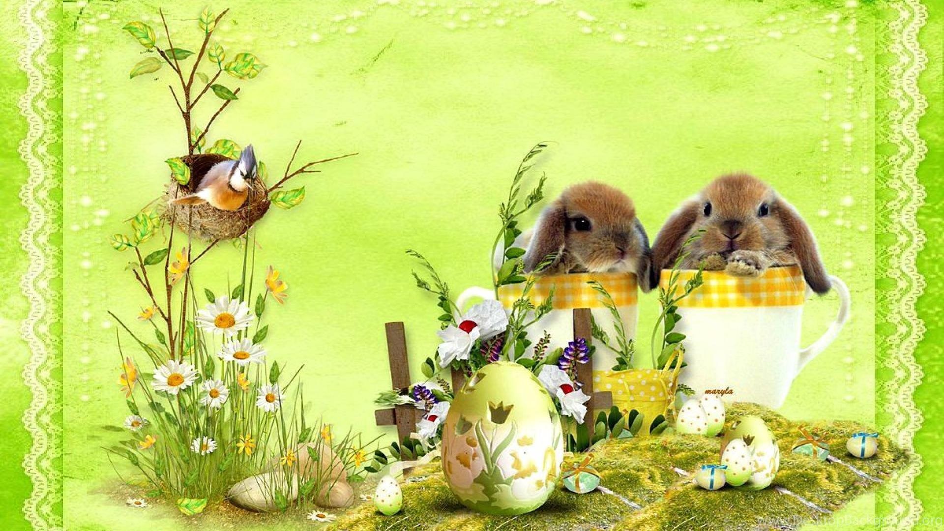 HAPPY EASTER BUNNY WALLPAPER Desktop Background