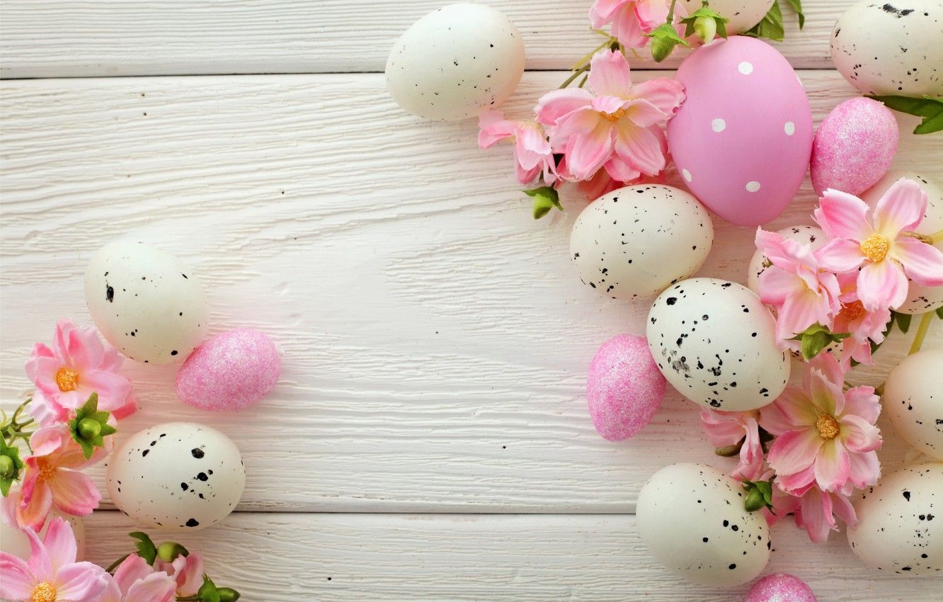 Wallpaper flowers, eggs, Easter, flowers, spring, Easter, eggs image for desktop, section праздники