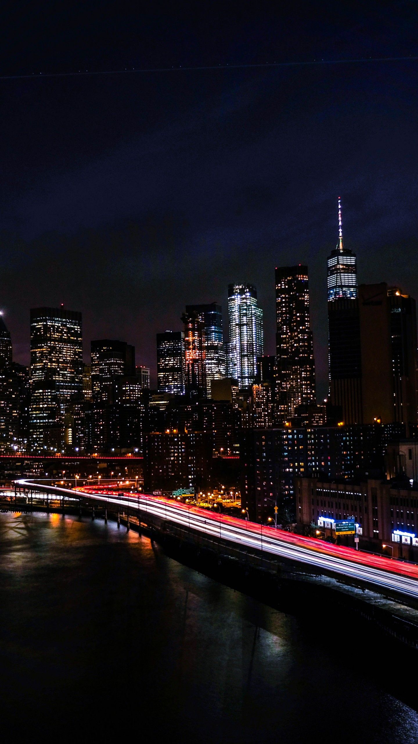 New York City 4K Wallpaper, Night, Cityscape, City lights, Timelapse, Night traffic, 5K, World