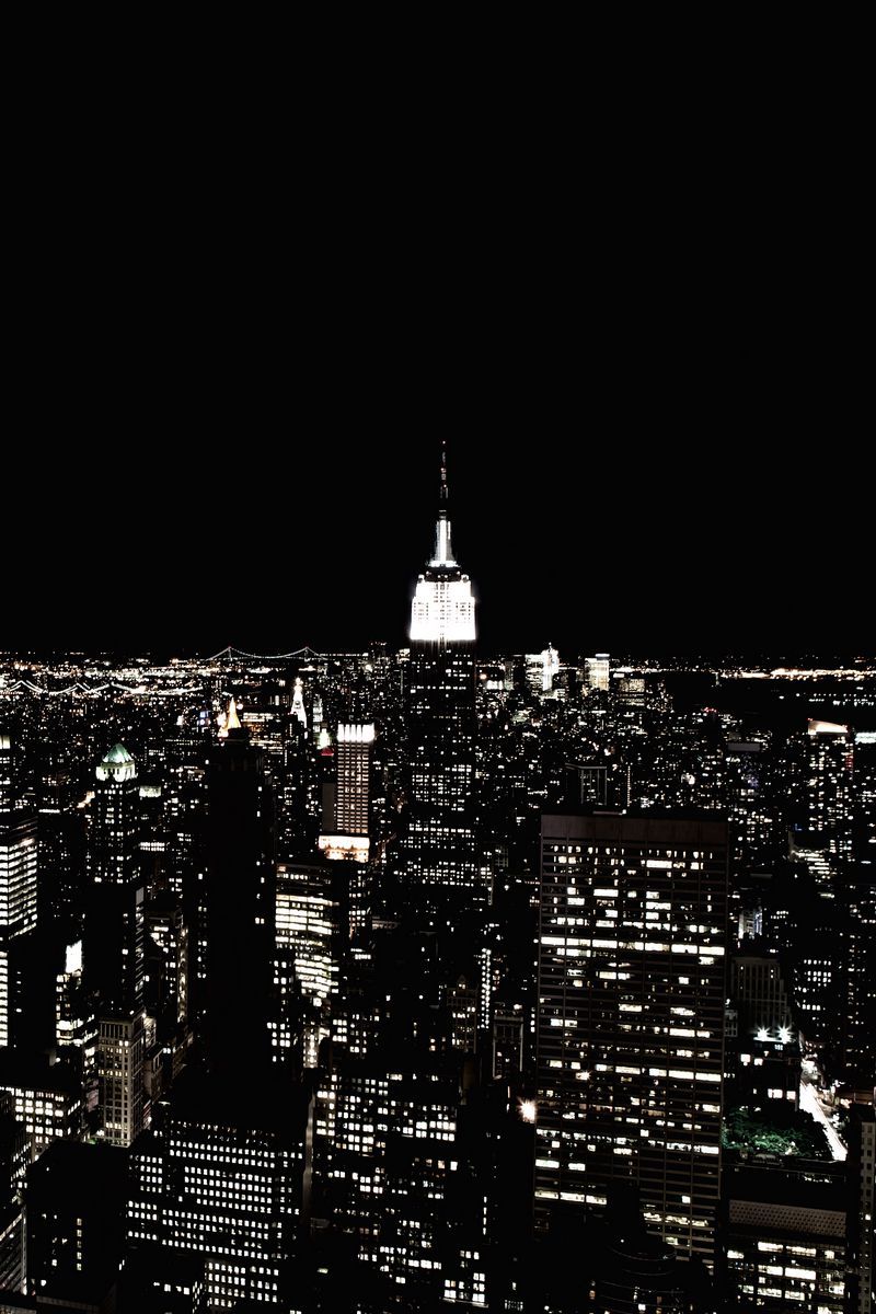Download Wallpaper 800x1200 New York, Night City, Skyscraper, City Lights, Skyline Iphone 4s 4 For Parallax HD Background