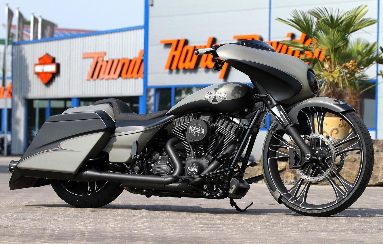 Wallpaper Harley Davidson, Touring, Motorcycle, Thunderbike, Bagger, Custom Bike Image For Desktop, Section мотоциклы