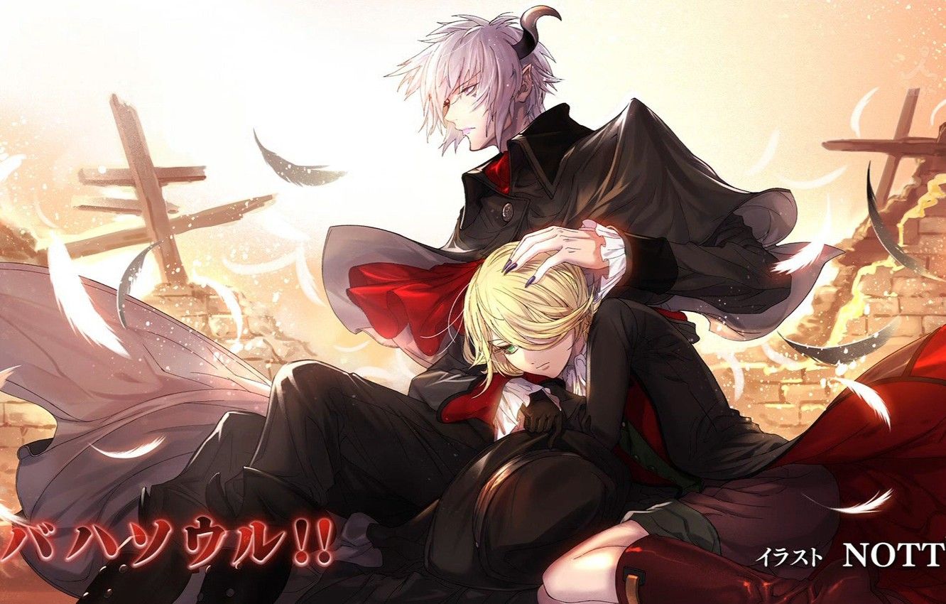 Wallpaper boy, the demon, guy, Shingeki no Bahamut, Shingeki no Bahamut Virgin Soul, Azazel, Rage of Bahamut innocent soul, Mugaro, poluangel image for desktop, section сёнэн