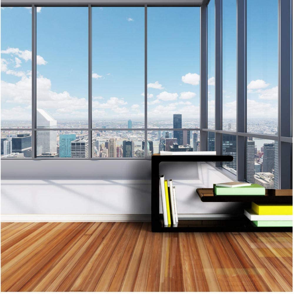 Xbwy 3D Large Custom Office Window Building View Wallpaper 3 D Wall Paper Wallpaper Mural Roll For Living Room Home Decor 400X280Cm: Furniture & Decor