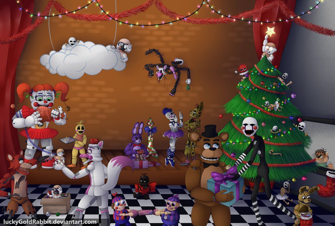 Christmas Night at Freddys. Fnaf drawings, Anime fnaf, Fnaf wallpaper