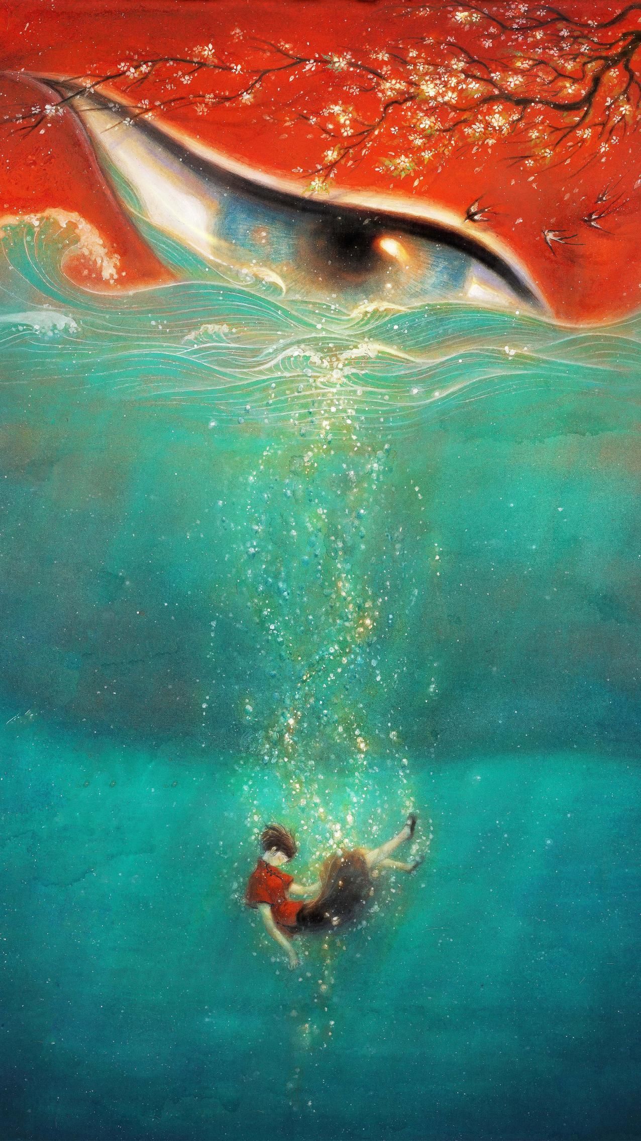 Big Fish & Begonia Phone Wallpaper. Moviemania. Big fish, Fish drawings, Begonia