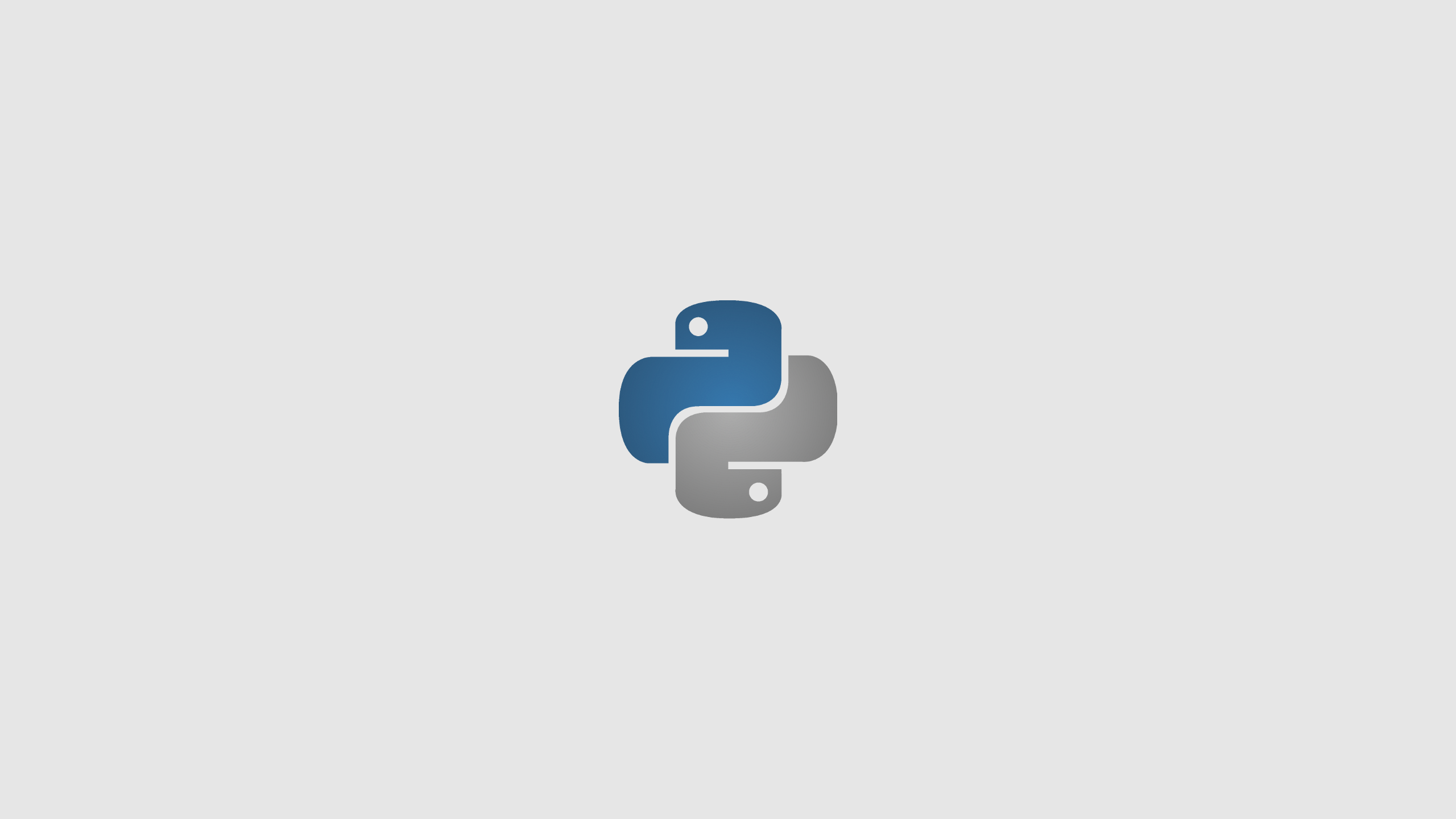 Python Programming Minimalism White Technology Wallpaper:2560x1440