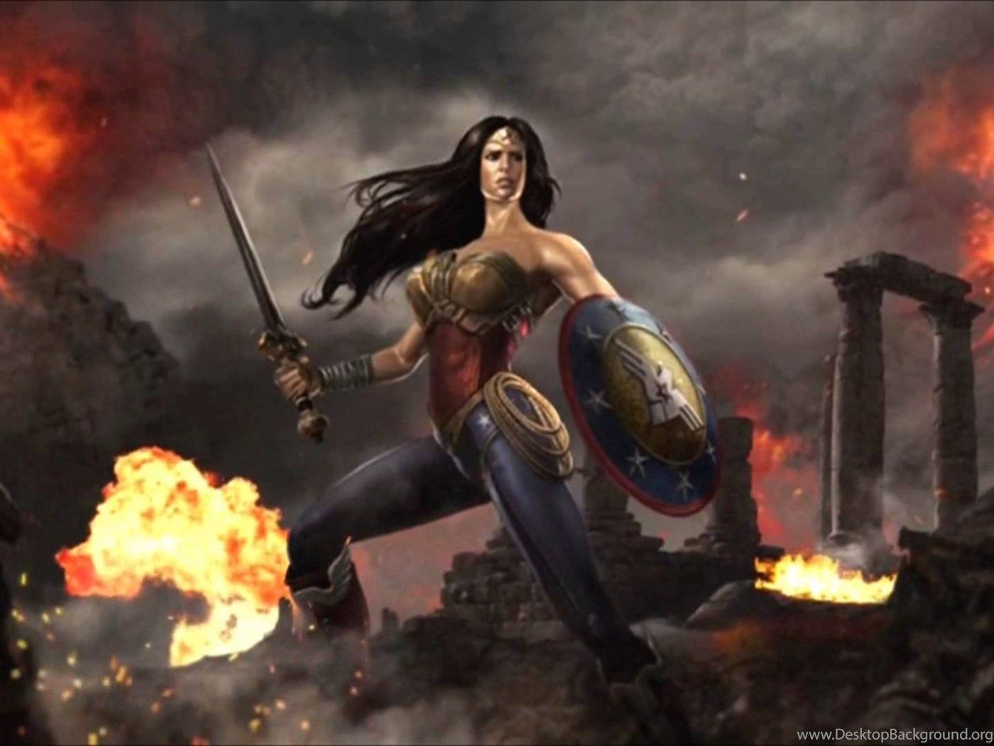 Free Wonder Woman Injustice Wallpaper Desktop Background « Wallx Desktop Background