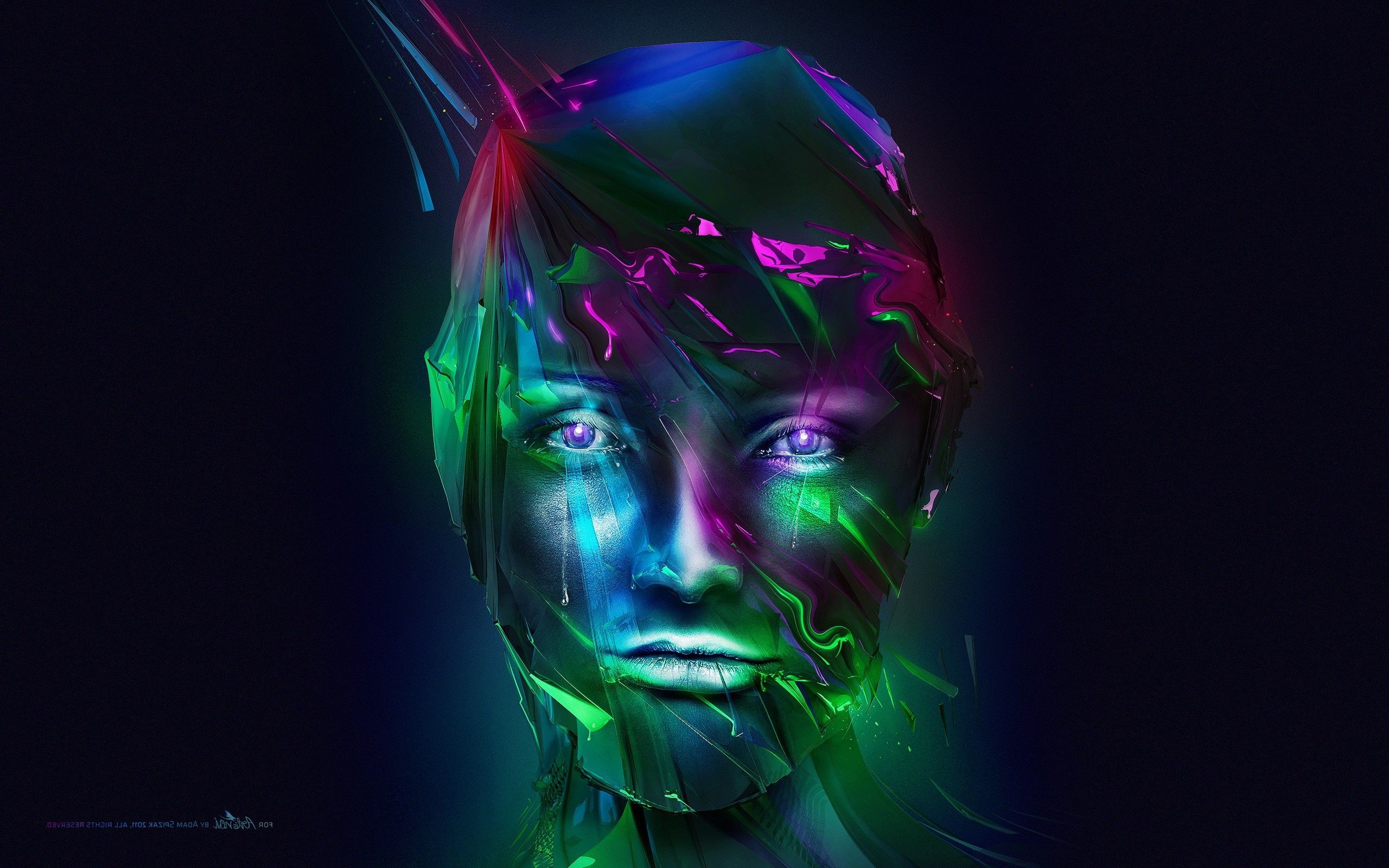 face, Adam Spizak, Abstract Wallpaper HD / Desktop and Mobile Background