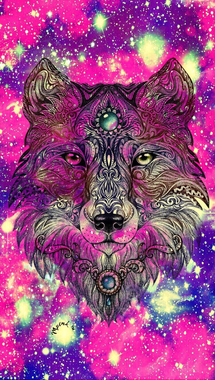 Tribal Wolf Galaxy Wallpaper #iPhone #android #phonewallpaper #wallpaper # wolf. Galaxy wallpaper, Tribal wolf, Wolf wallpaper