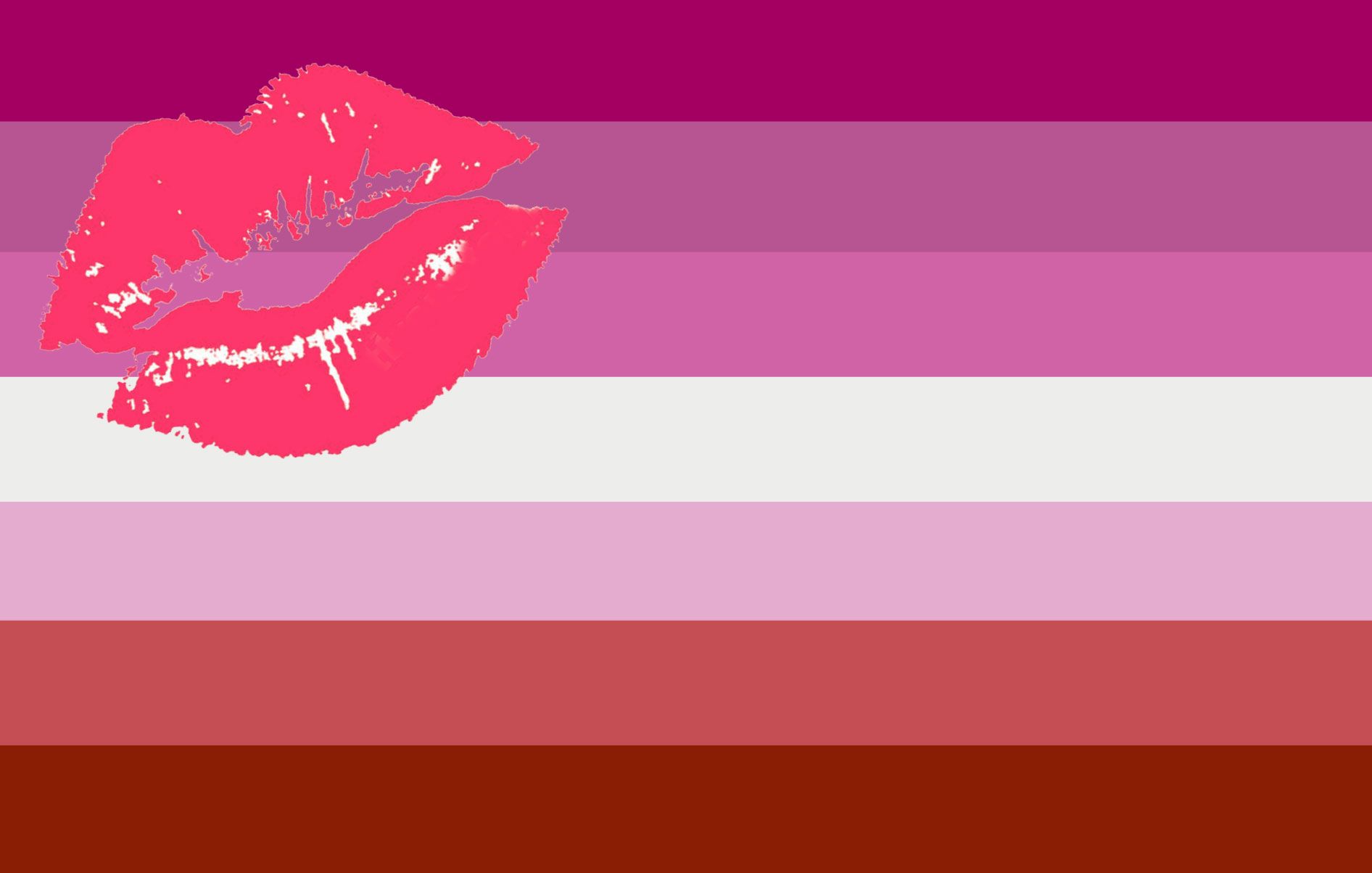 LGBTQ Lipstick Lesbian Pride Flag 3' X 5' With Grommets