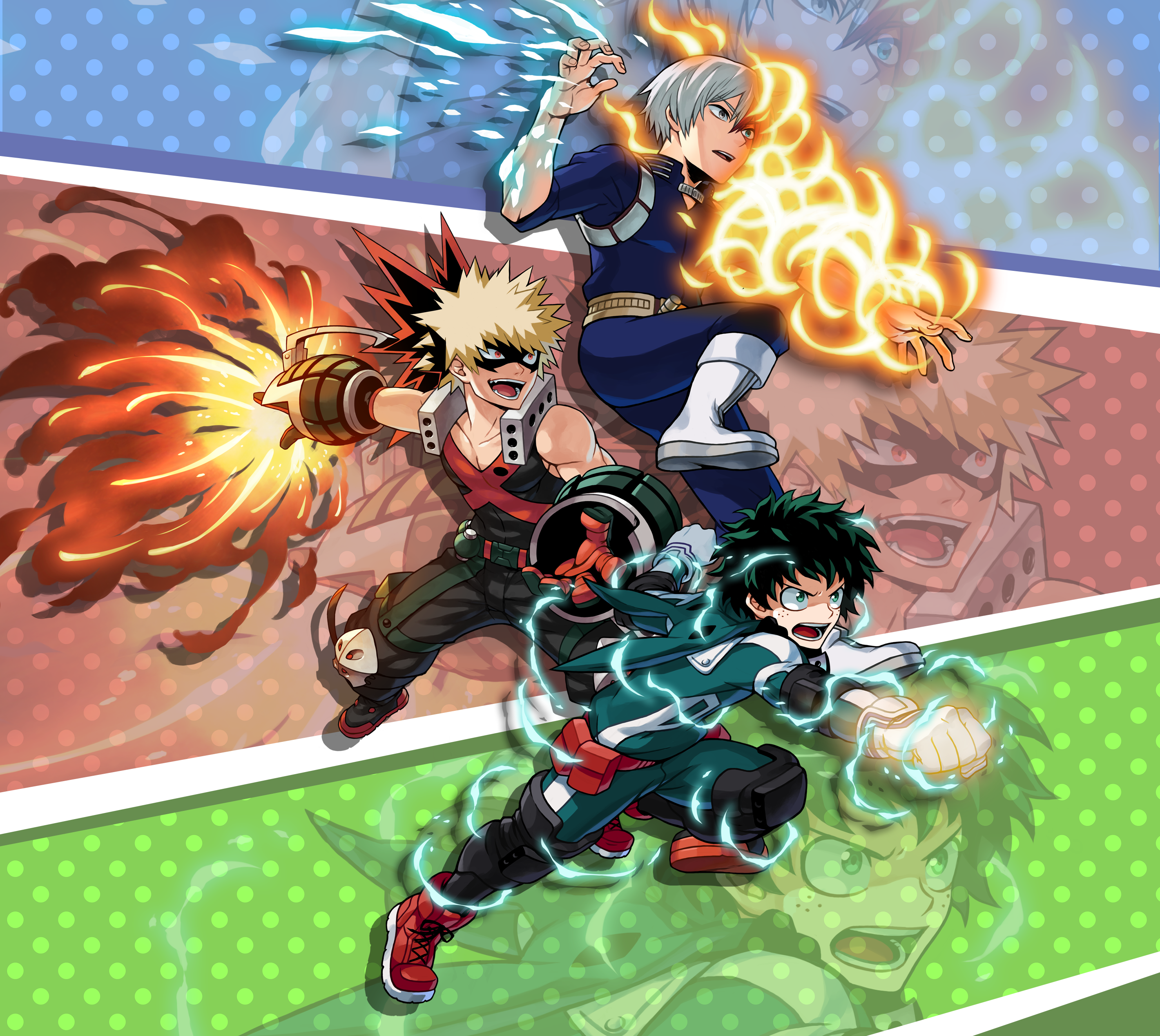 Midoriya Todoroki Bakugou Wallpaper