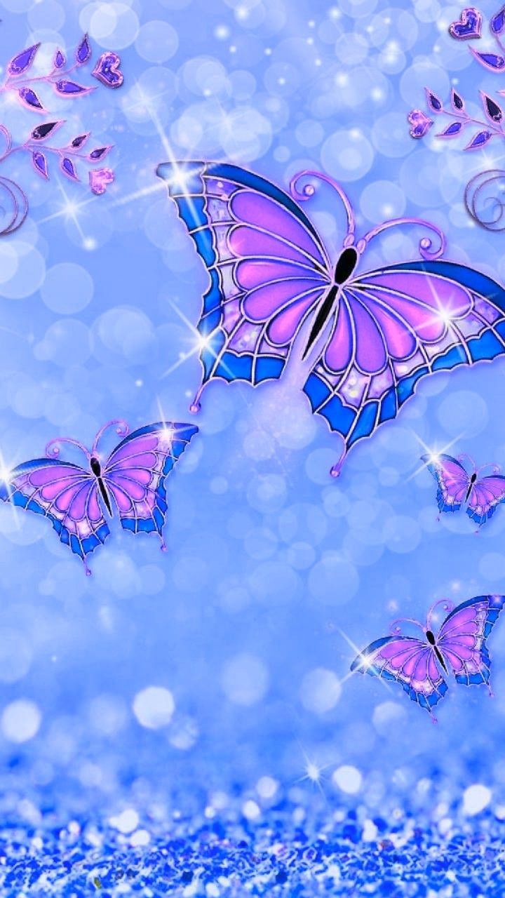 Wallpaper.By Artist Unknown. Butterfly wallpaper, Butterfly wallpaper iphone, Sparkle wallpaper