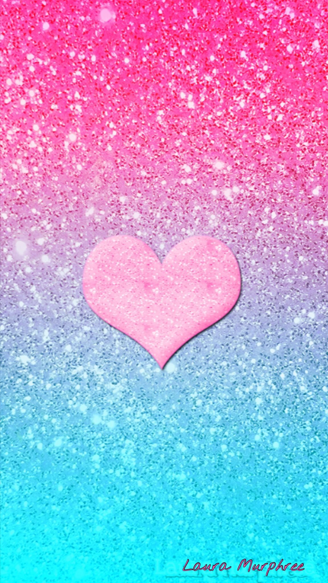 glitter heart background