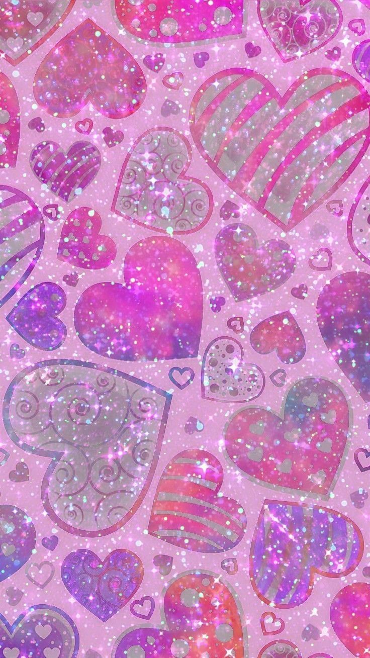 Free Pink Glitter Heart Background  EPS Illustrator JPG SVG   Templatenet