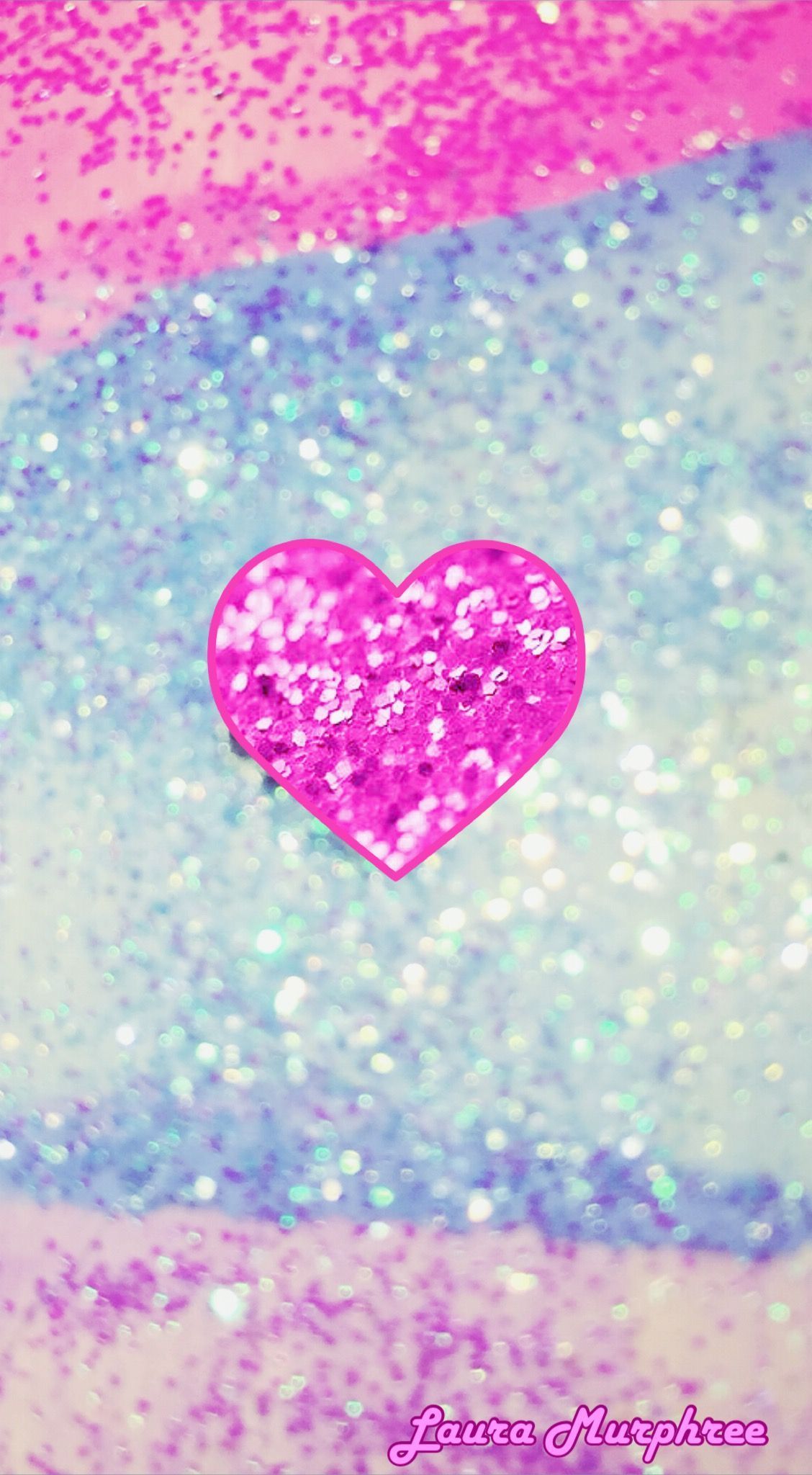 Glitter Background With Hearts Wallpaper & Background Download