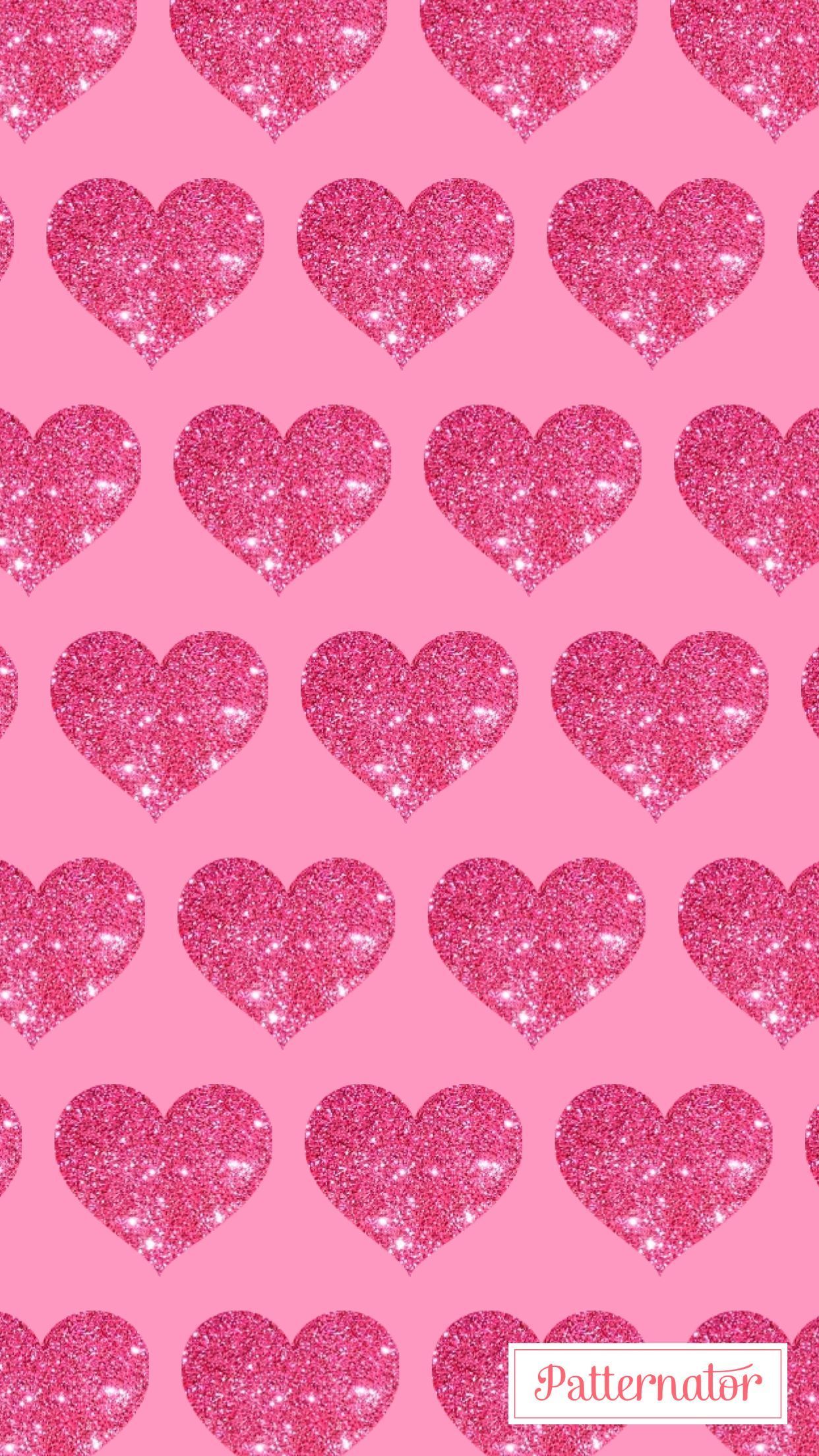 Glitter Pink Hearts Wallpaper Free Glitter Pink Hearts Background