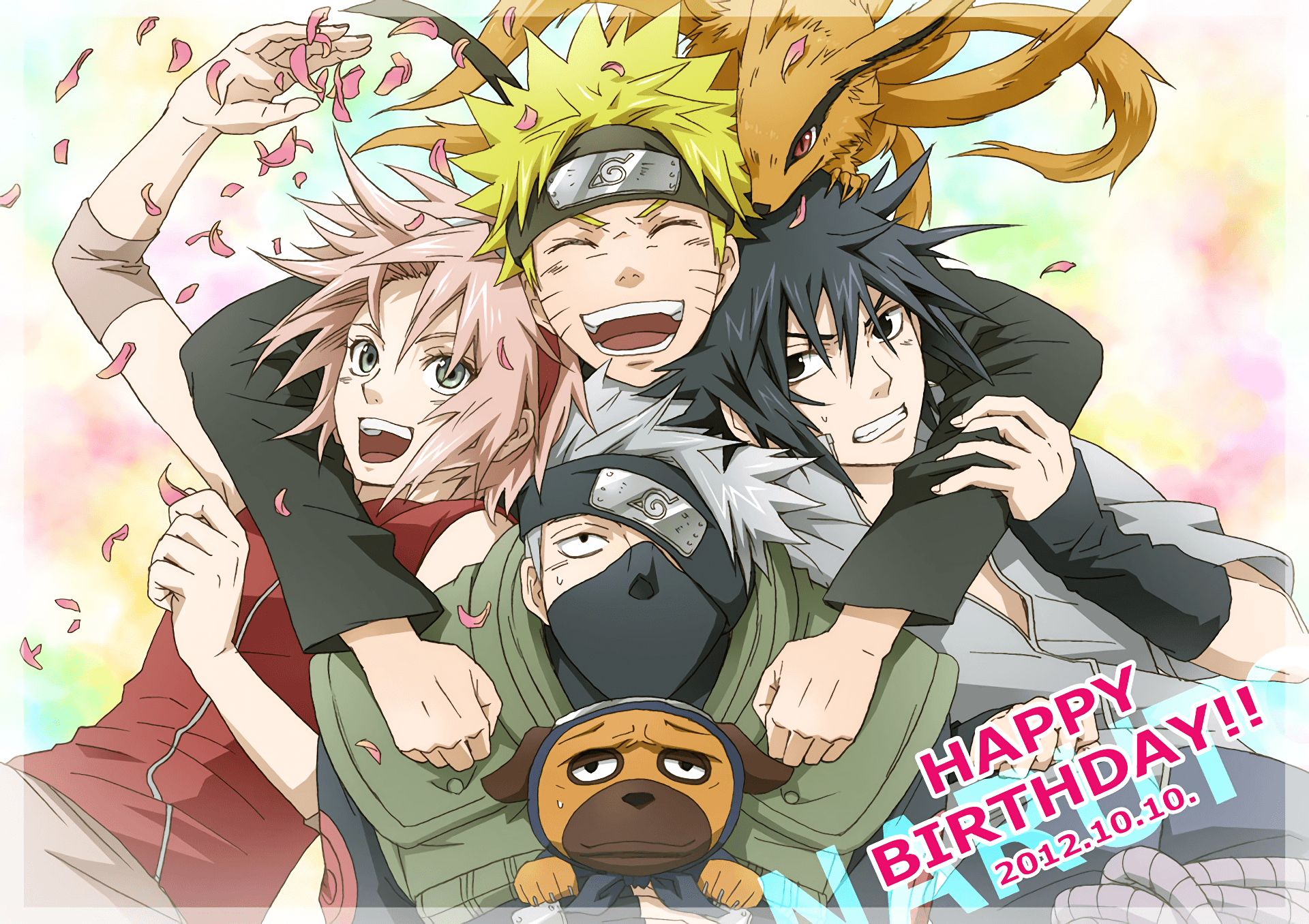 Download Wishing You a Very Special Birthday with Cute Anime Characters!  Wallpaper