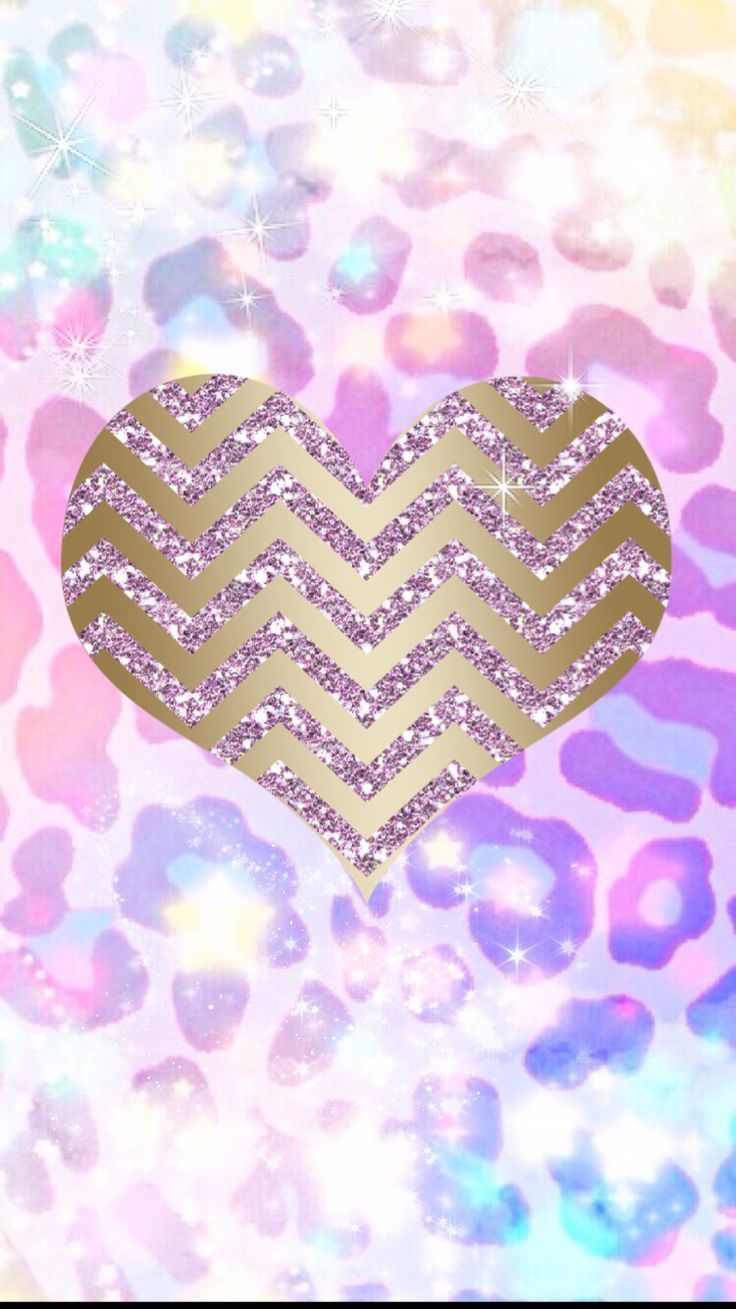 Glitter Heart Wallpaper For iPhone HD Wallpaper