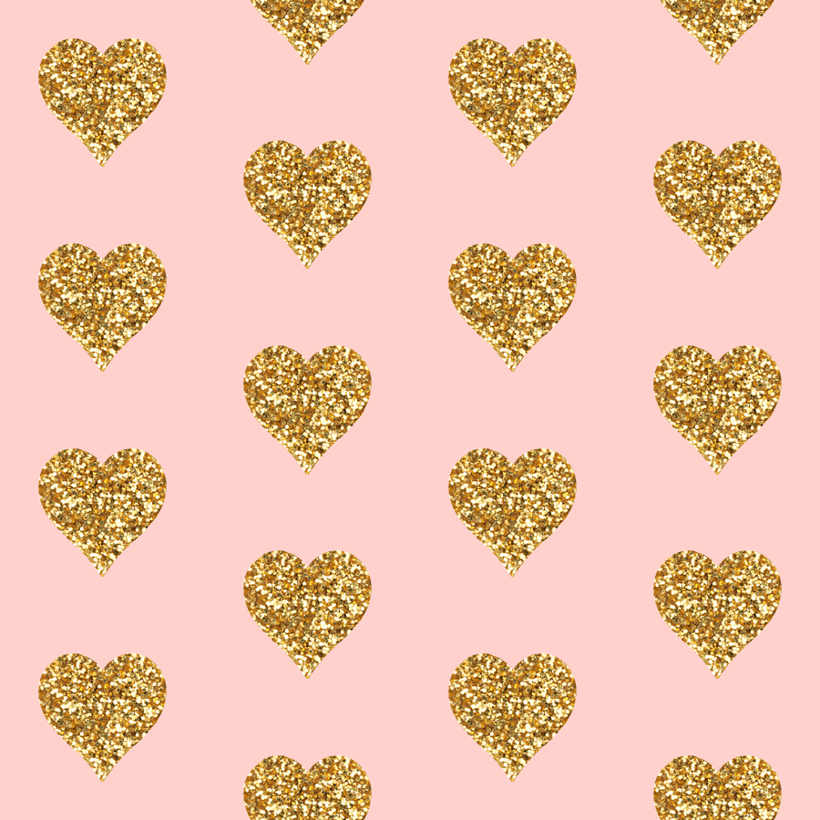 Ombre with Pink Hearts Wallpaper