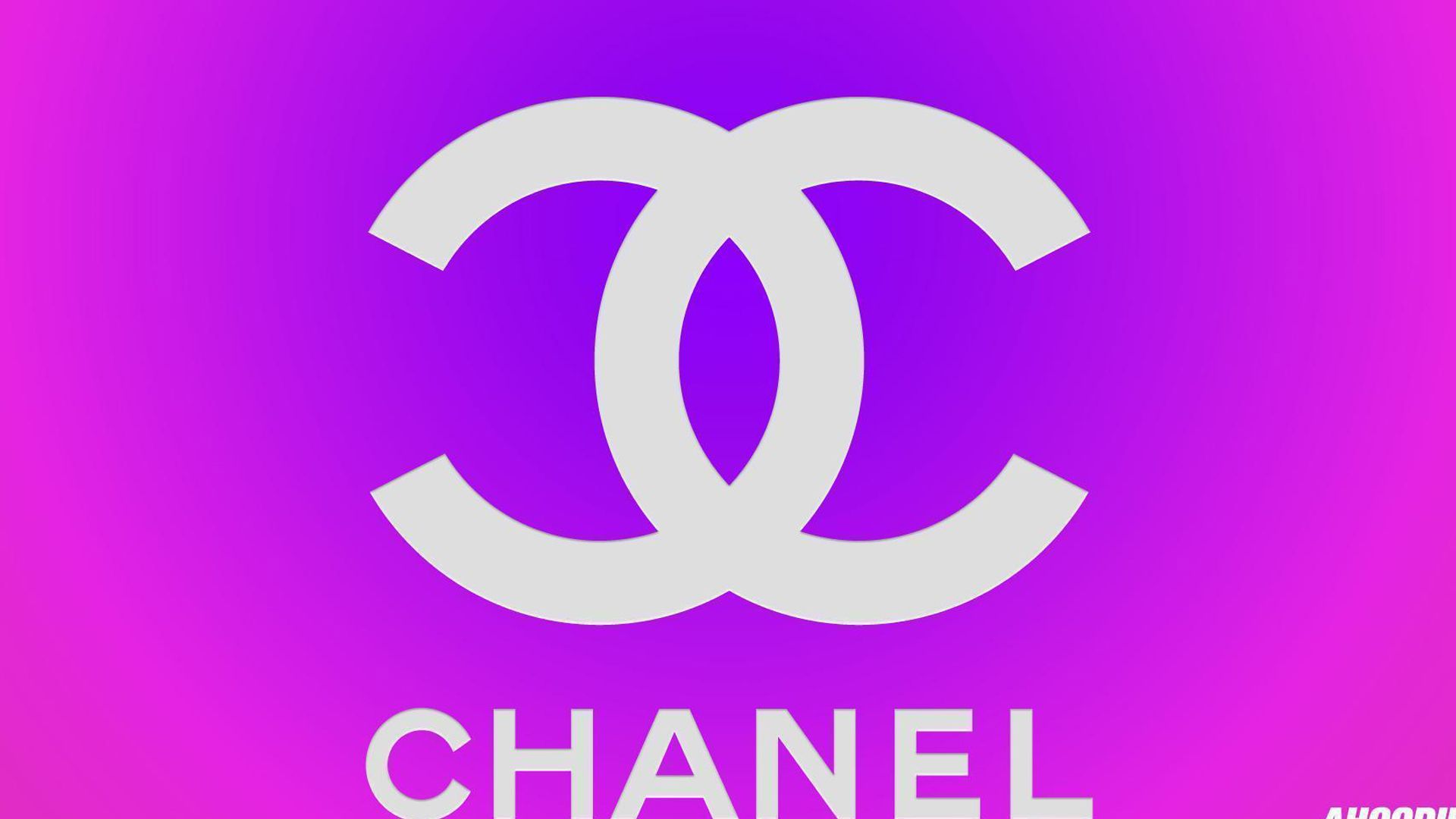 chanel logo in pink and purple background HD chanel Wallpaper