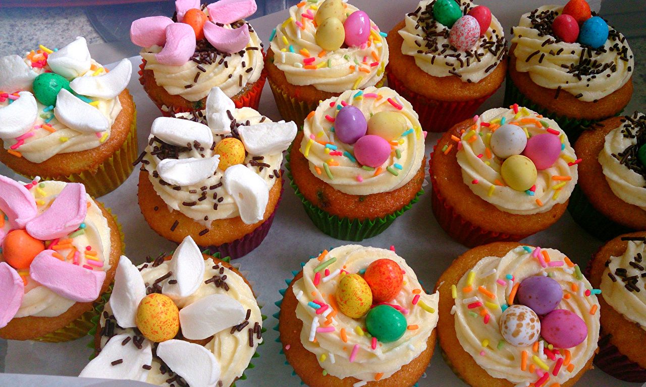 Image Easter egg Food Sweets Little cakes