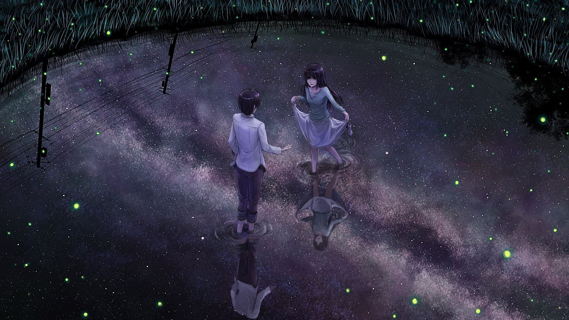 Firefly Summer Beautiful Anime Wallpaper - ทา นา บา ตะ ตํา นาน