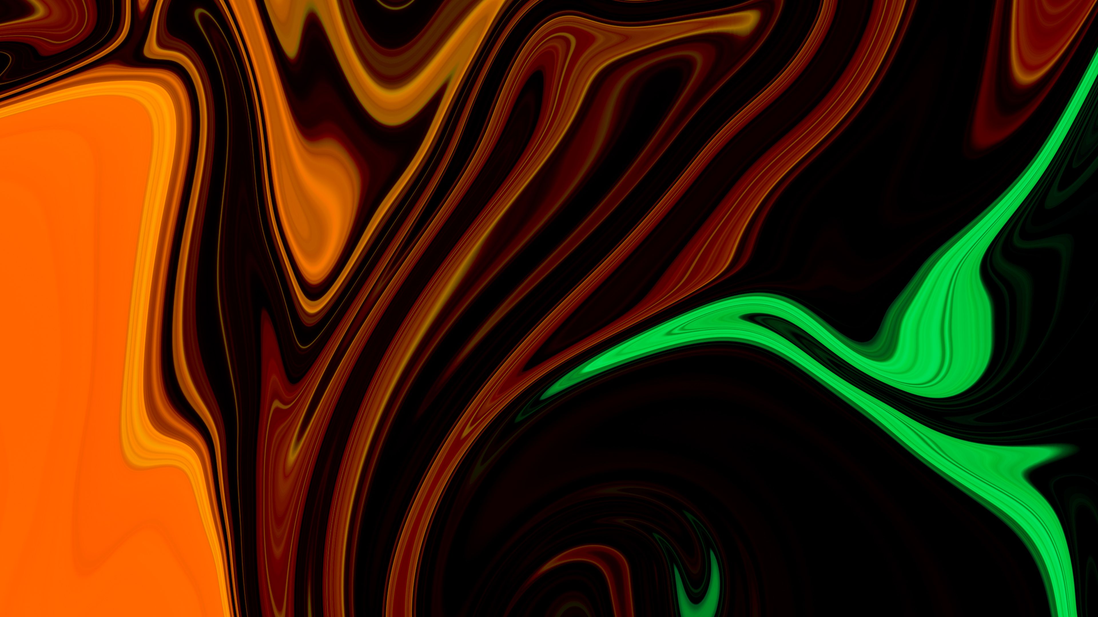 Orange Green Float 4k, HD Abstract, 4k Wallpaper, Image, Background, Photo and Picture