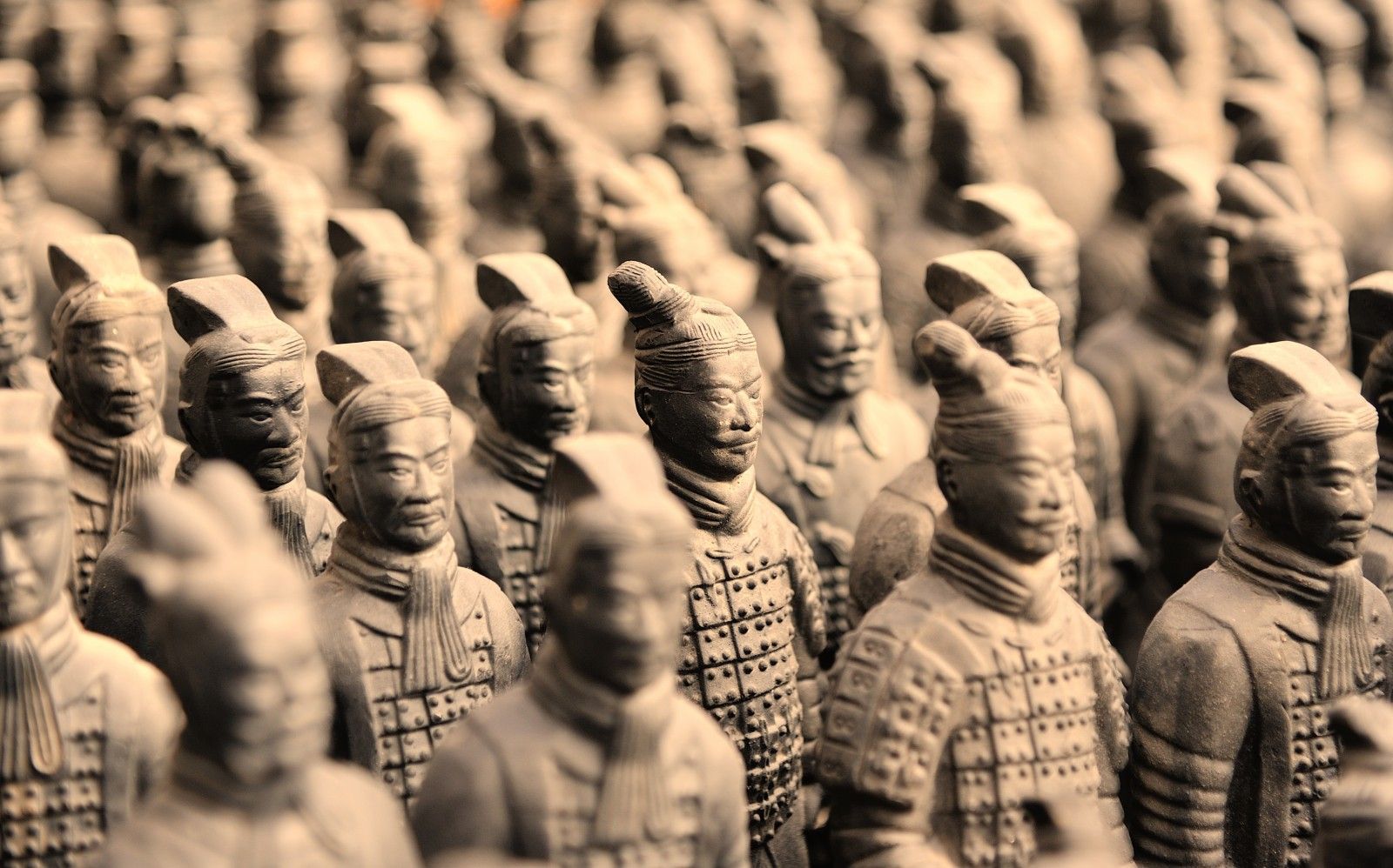 Wallpaper, China, army, terracotta, xian, warrior, warriors, kneeling 3960x2472