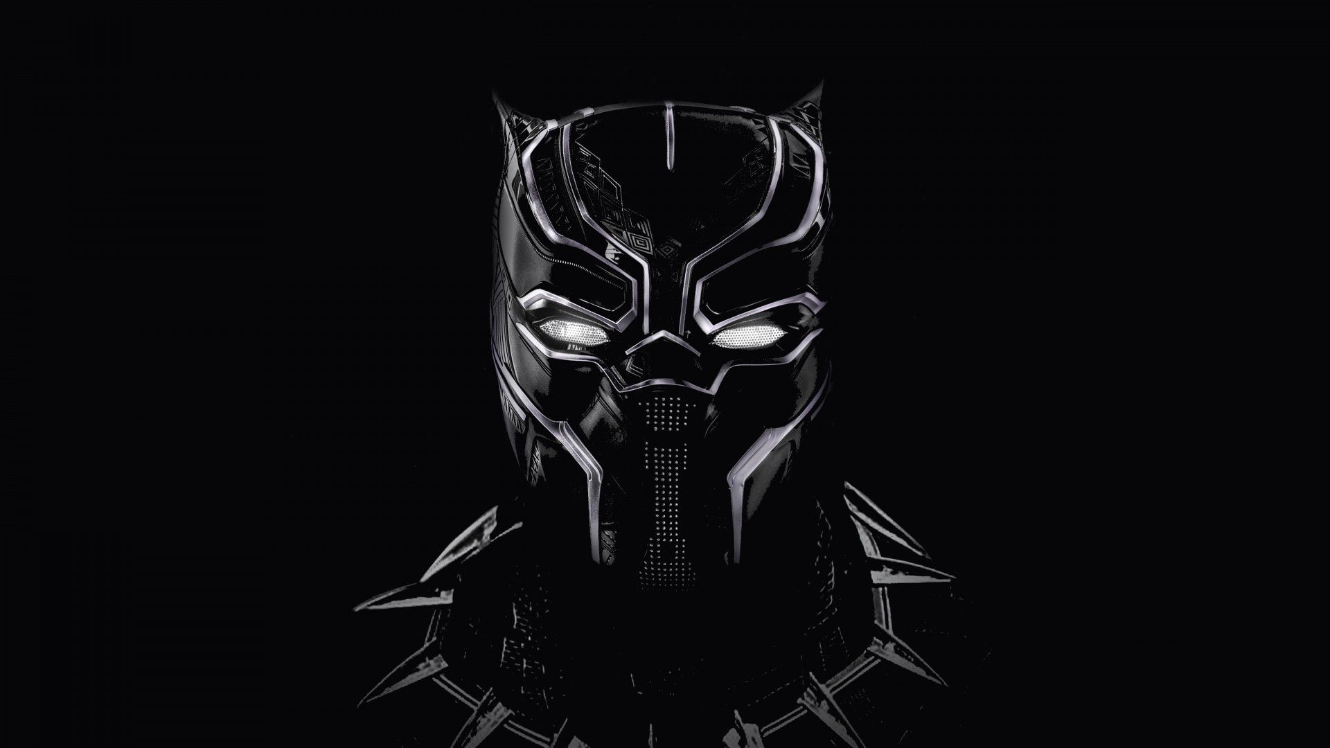 Black Panther Minimal Dark Free Transparent Image HQ