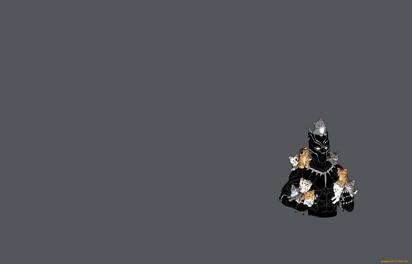 Wallpaper, humor, minimalism, Black Panther 2000x1280