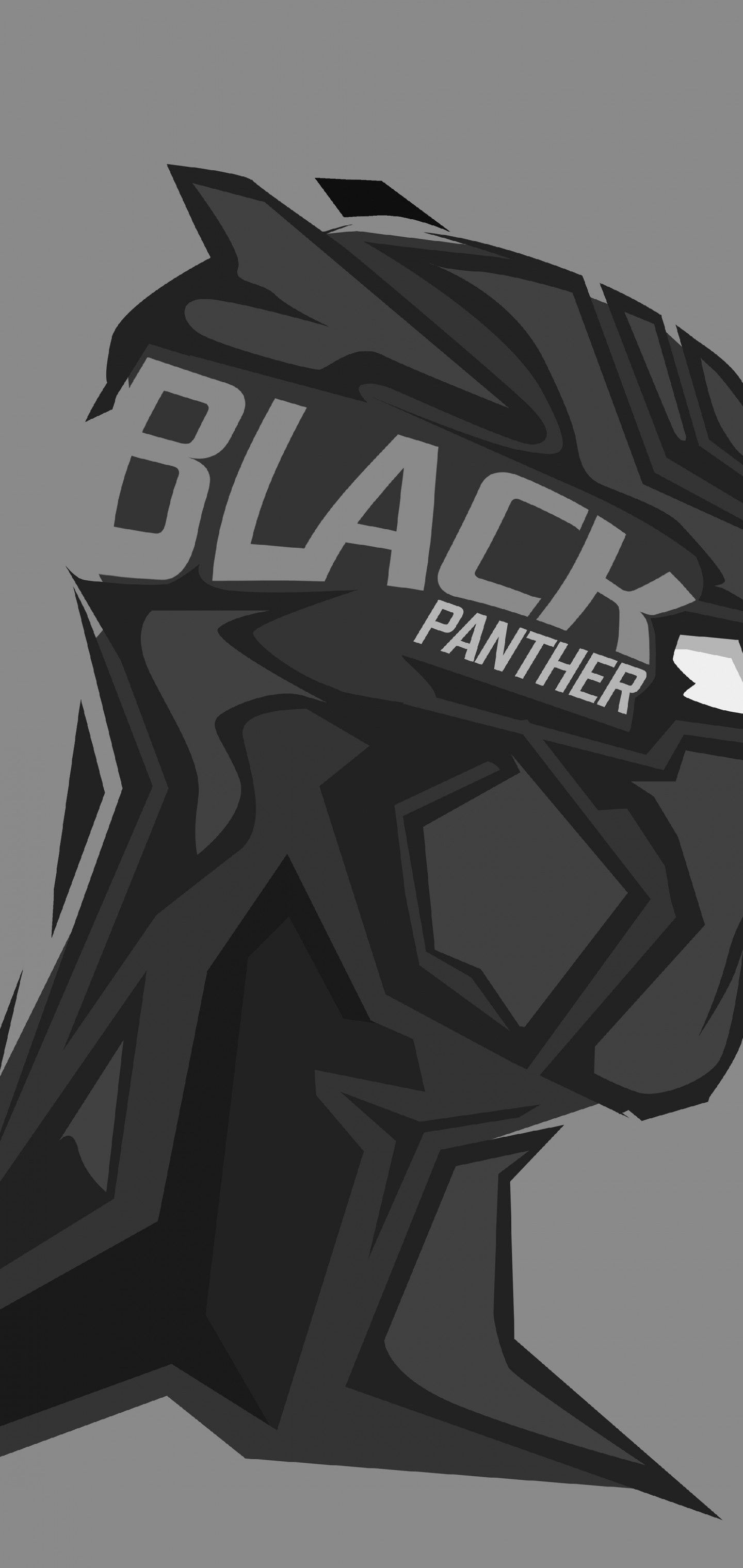 Download 1440x3040 8k, 4k, Black Panther, Minimal Wallpaper for Samsung Galaxy Note Plus & S10 Plus