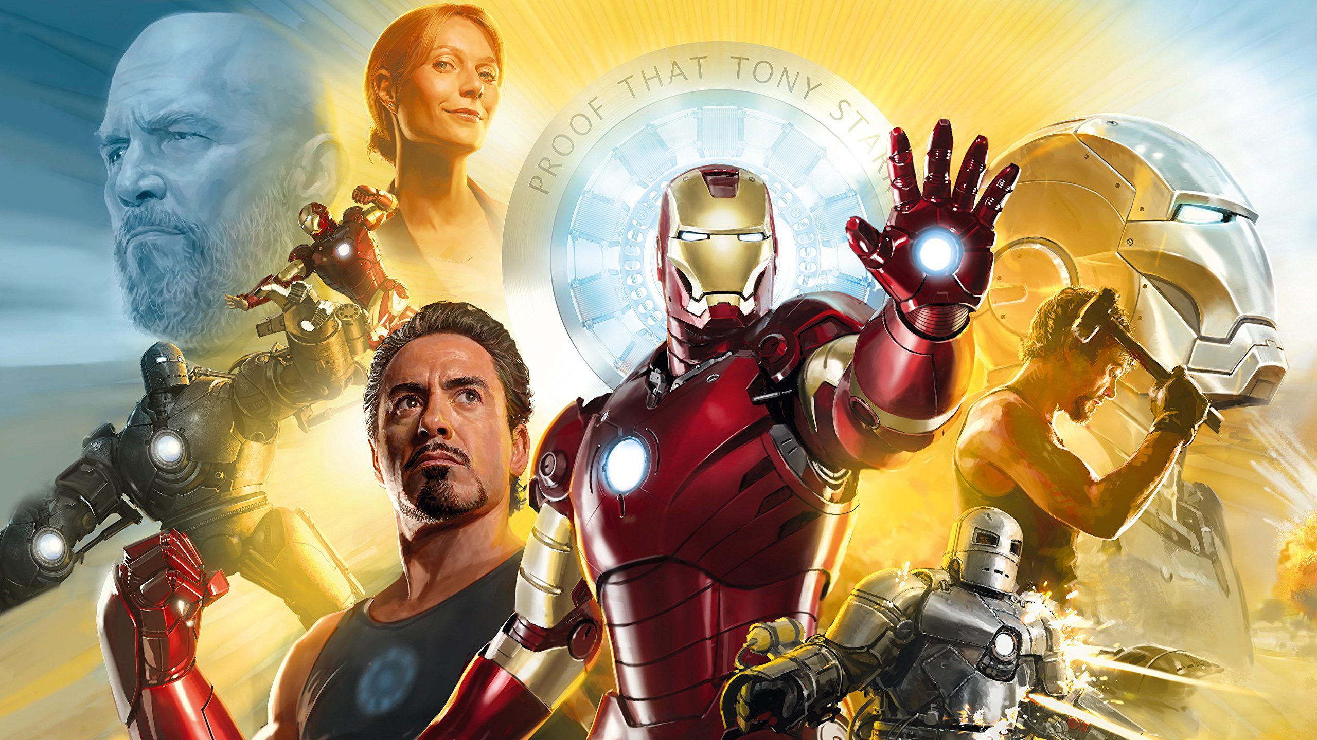 Iron Man Pepper Potts Tony Stark Wallpaper:2560x1440