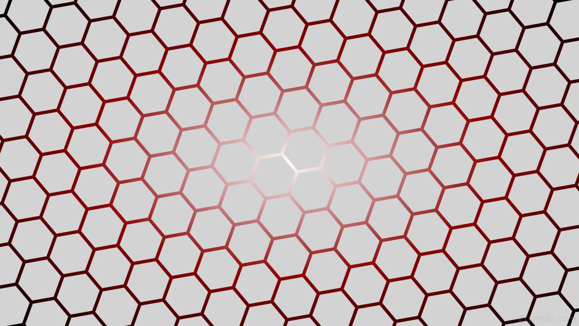 Wallpaper Red White Hexagon Black Gradient Glow Grey Logo Gaming