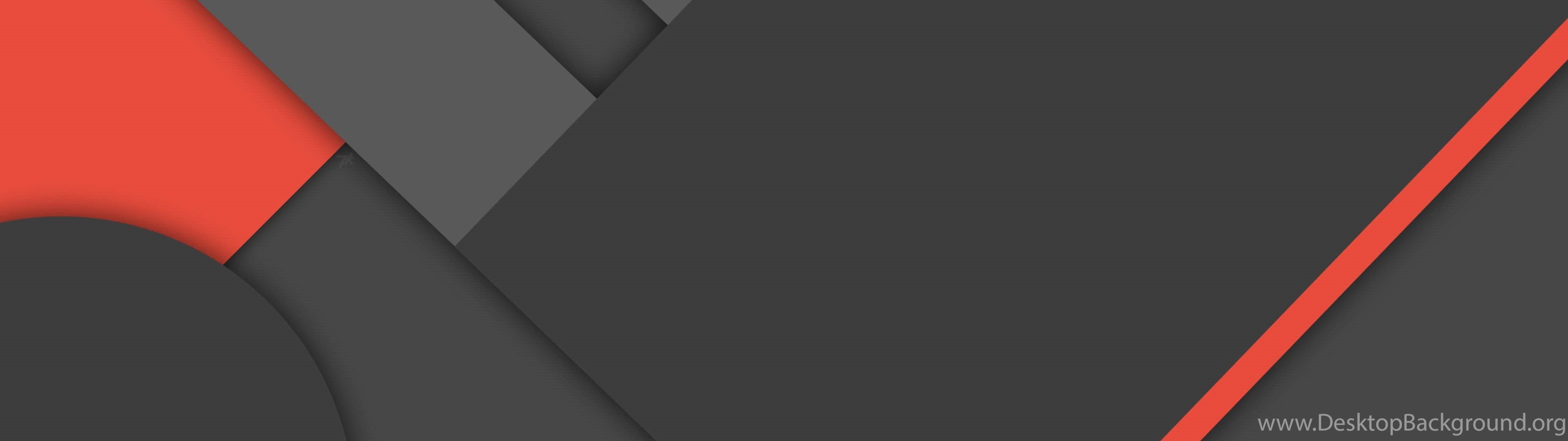 Dark Grey Red Material Design 4K Wallpaper Desktop Background
