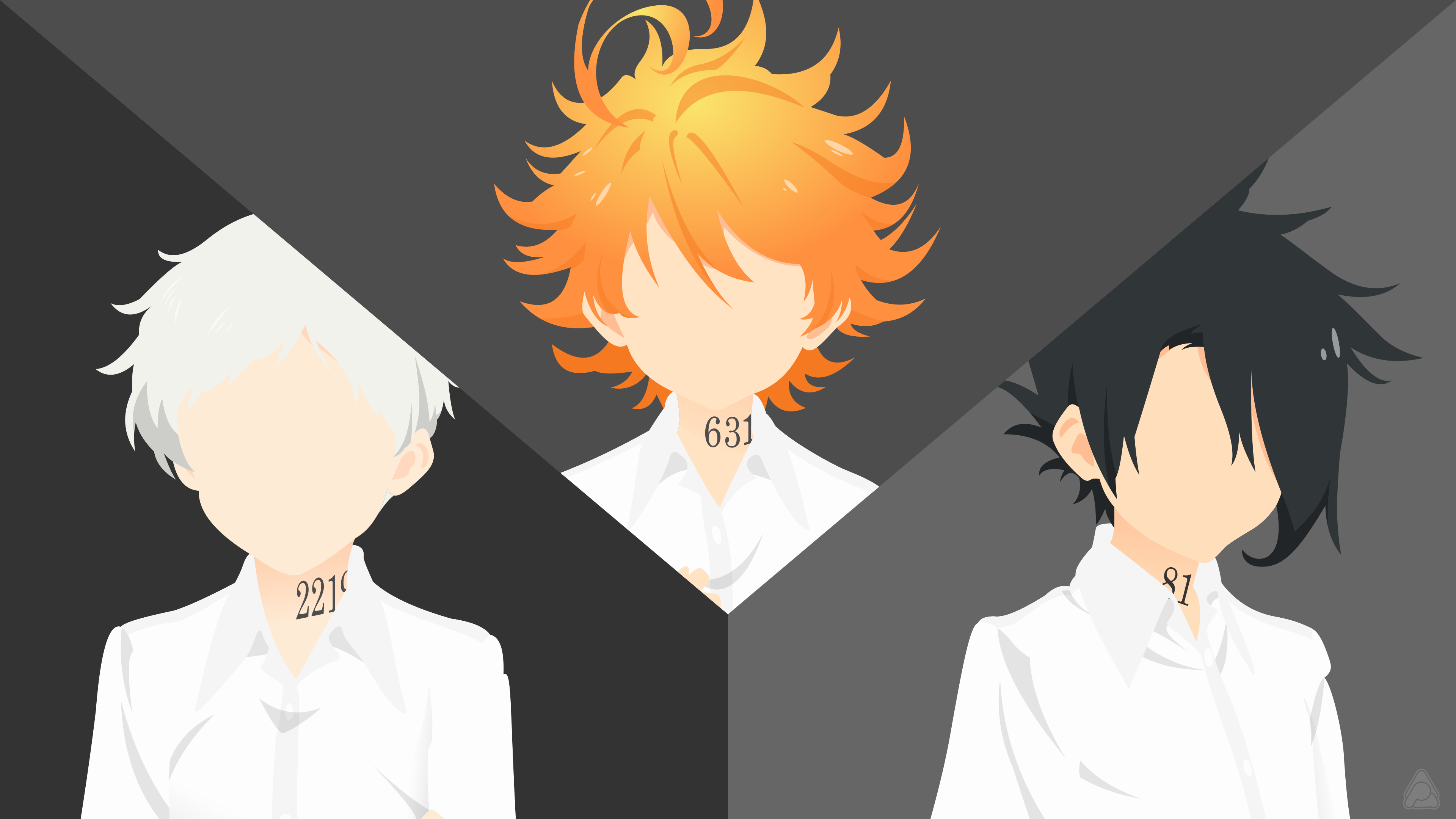 Wallpaper, The promised neverland, Emma The Promised Neverland, Norman The Promised Neverland, Ray The Promised Neverland 3840x2160