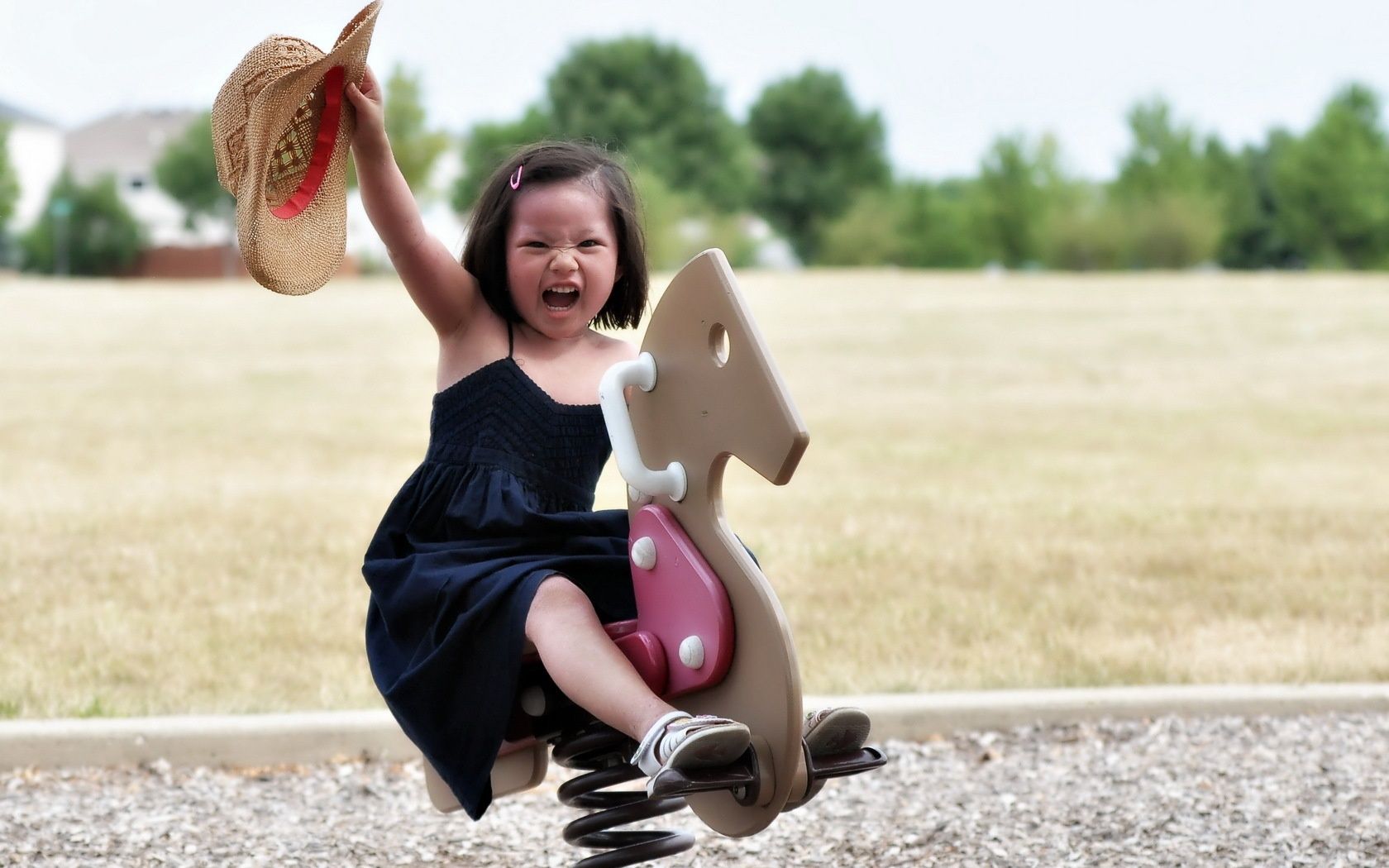 Baby Girl Ridding Horse Wallpaper