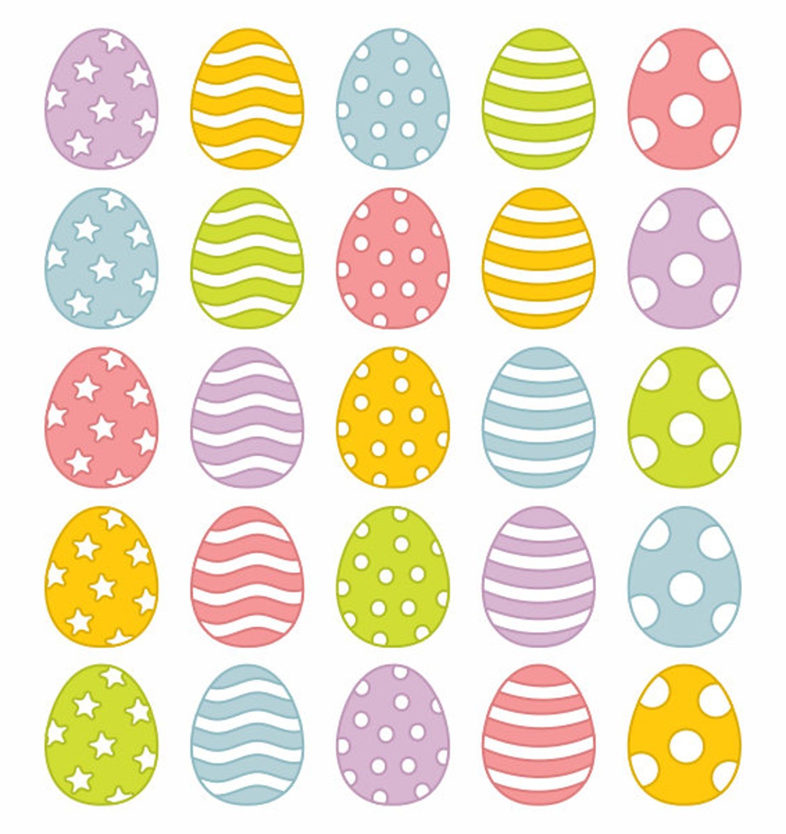 Cute Easter Eggs Digital Clip Art Instant Download YDC040. Etsy. Easter eggs, Easter wallpaper, Easter printables free